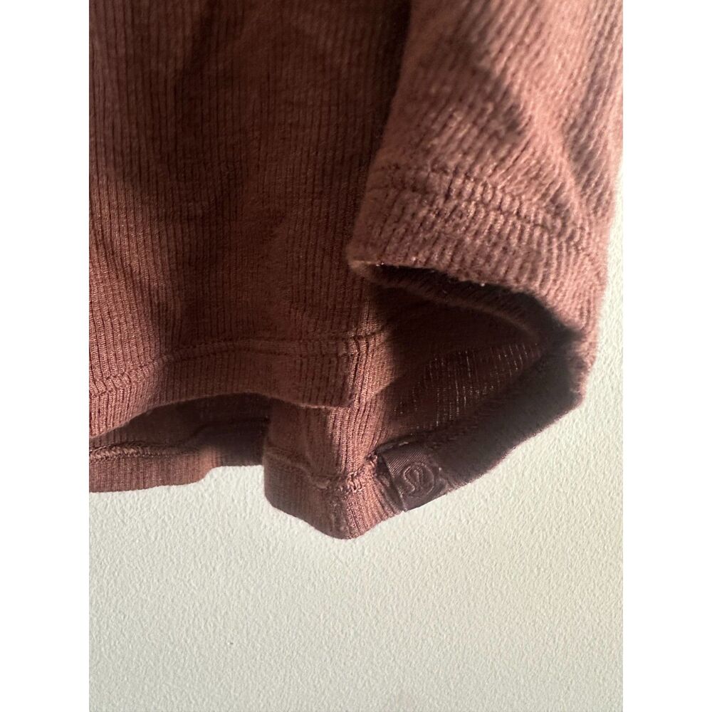 Lululemon Hold Tight Tank Top Java Brown Size 14 Ribbed Cropped - Java - Picture 2 of 4